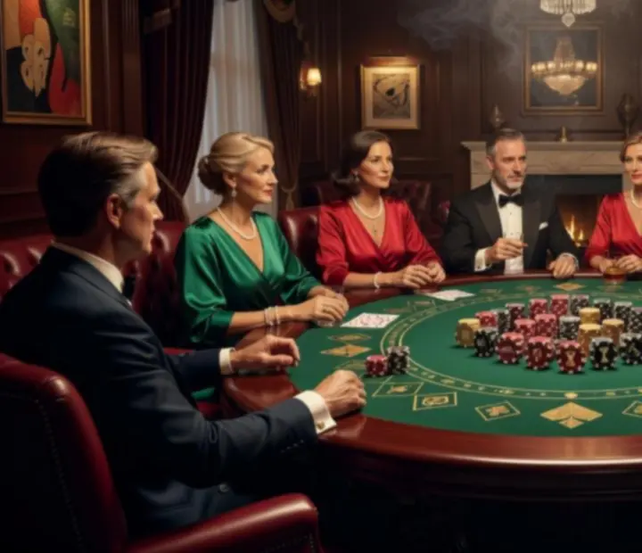 Table de poker élégante dans un cadre gastronomique haut de gamme